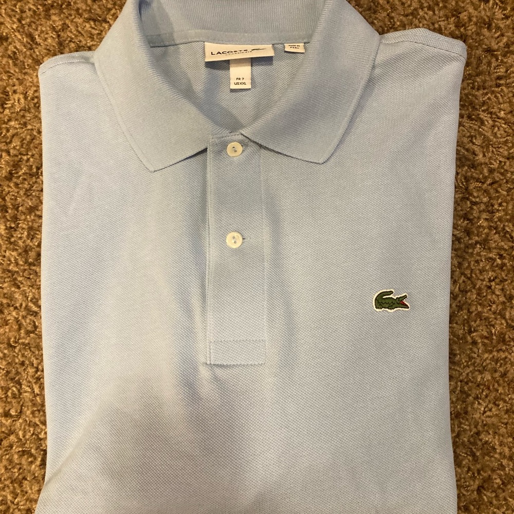 Lactose polo classic fit shirt light blue XXL or 7  new with out tag